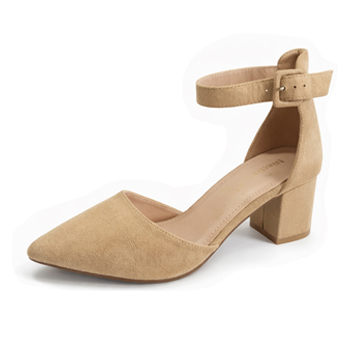Zapatos de tacón de 5cm (Color: Beige, Talla - 6.5)
