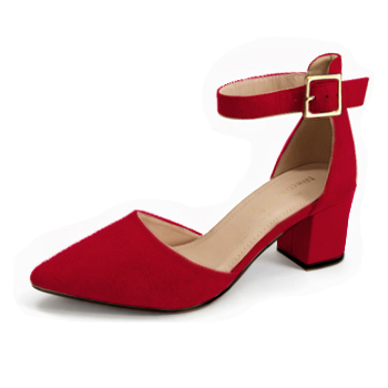Zapatos de tacón de 5cm (Color: Rojo, Talla - 7)