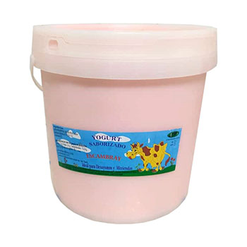 Yogurt Saborizado Fresa - Cubo 4 litros