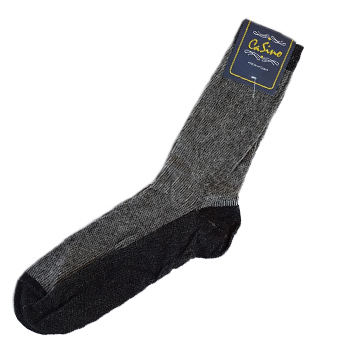Medias Vestir Hombre Negra Rayas Finas 10-12