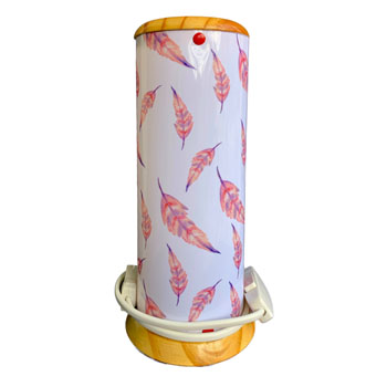 Lámpara de mesa con motivo – Plumas Rosadas